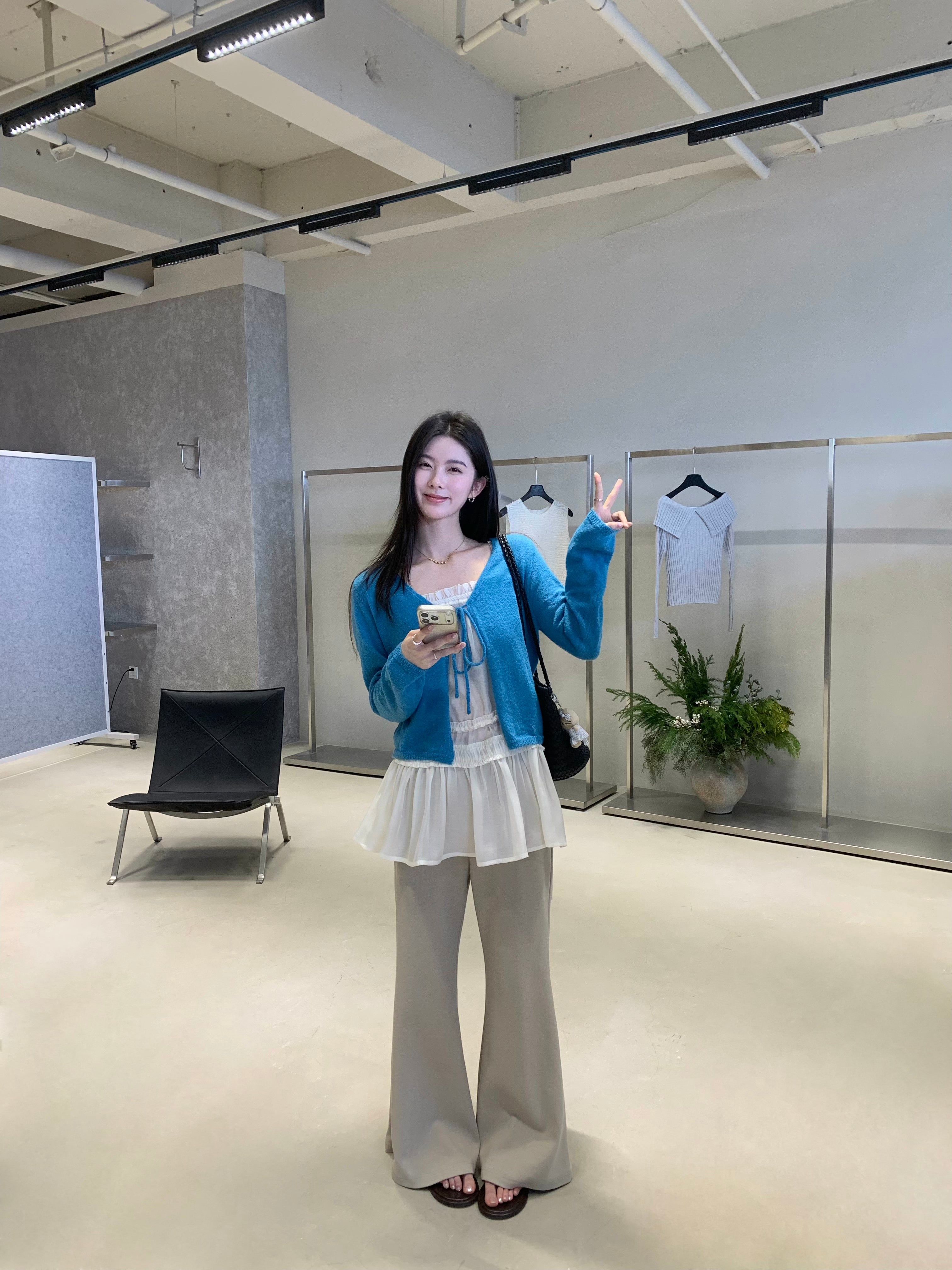 Korean Style High Waist Flare Wide Leg Pants