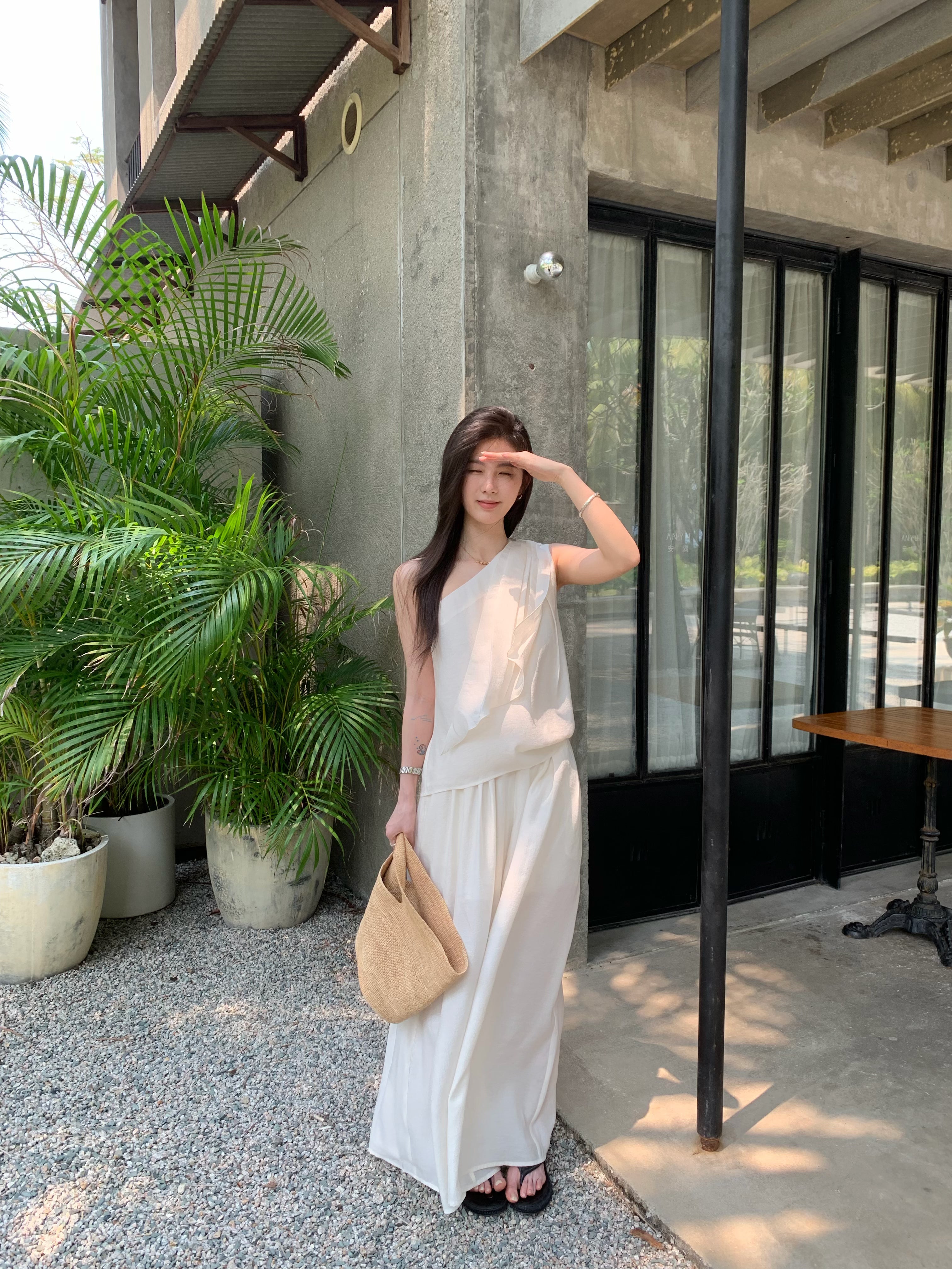 Wide Leg Flow Pants for Women – High Waist Minimal Lounge Trousers