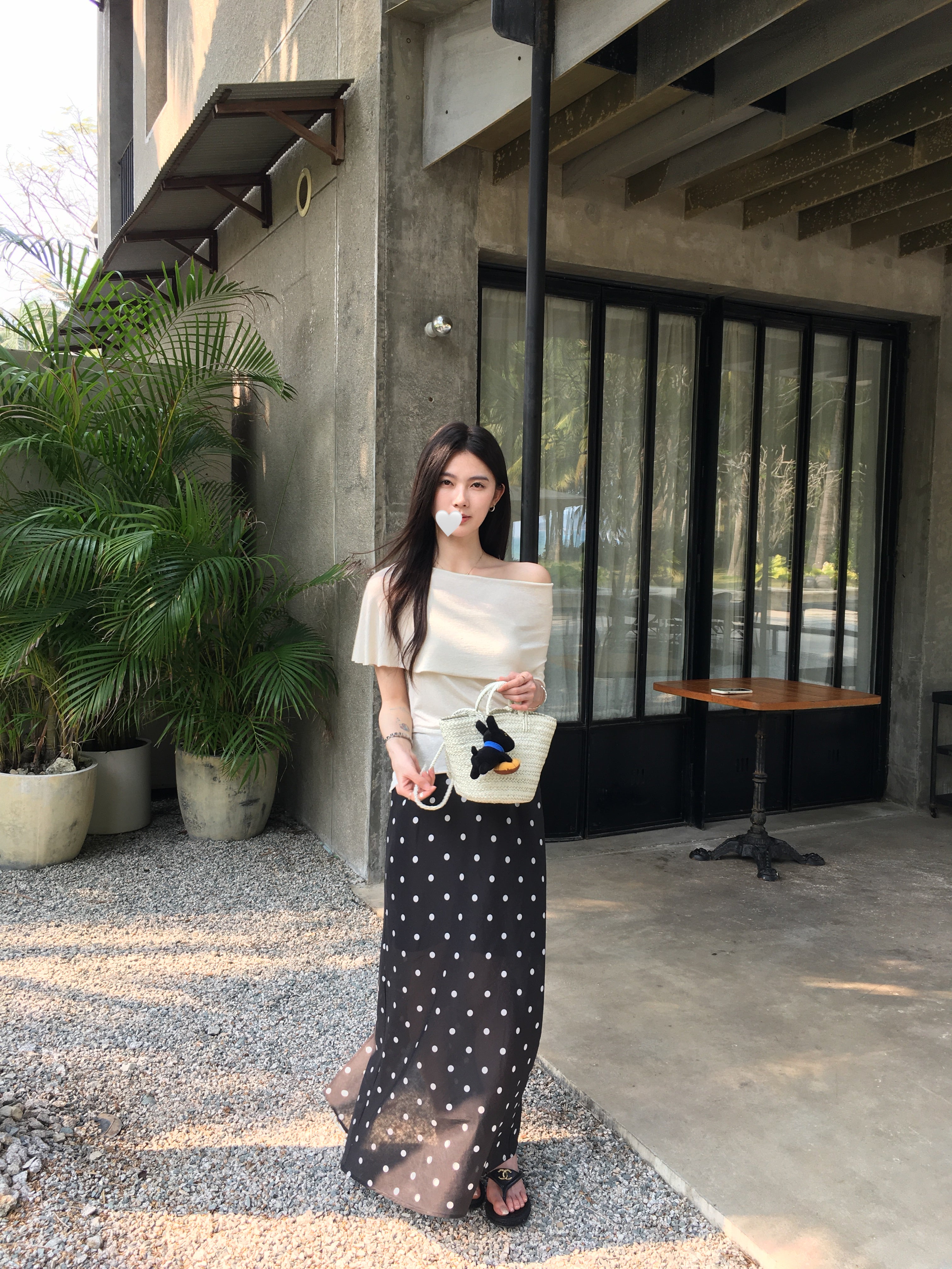 Polka Dot Midi Skirt for Women – High Waisted Elegant A-Line Skirt