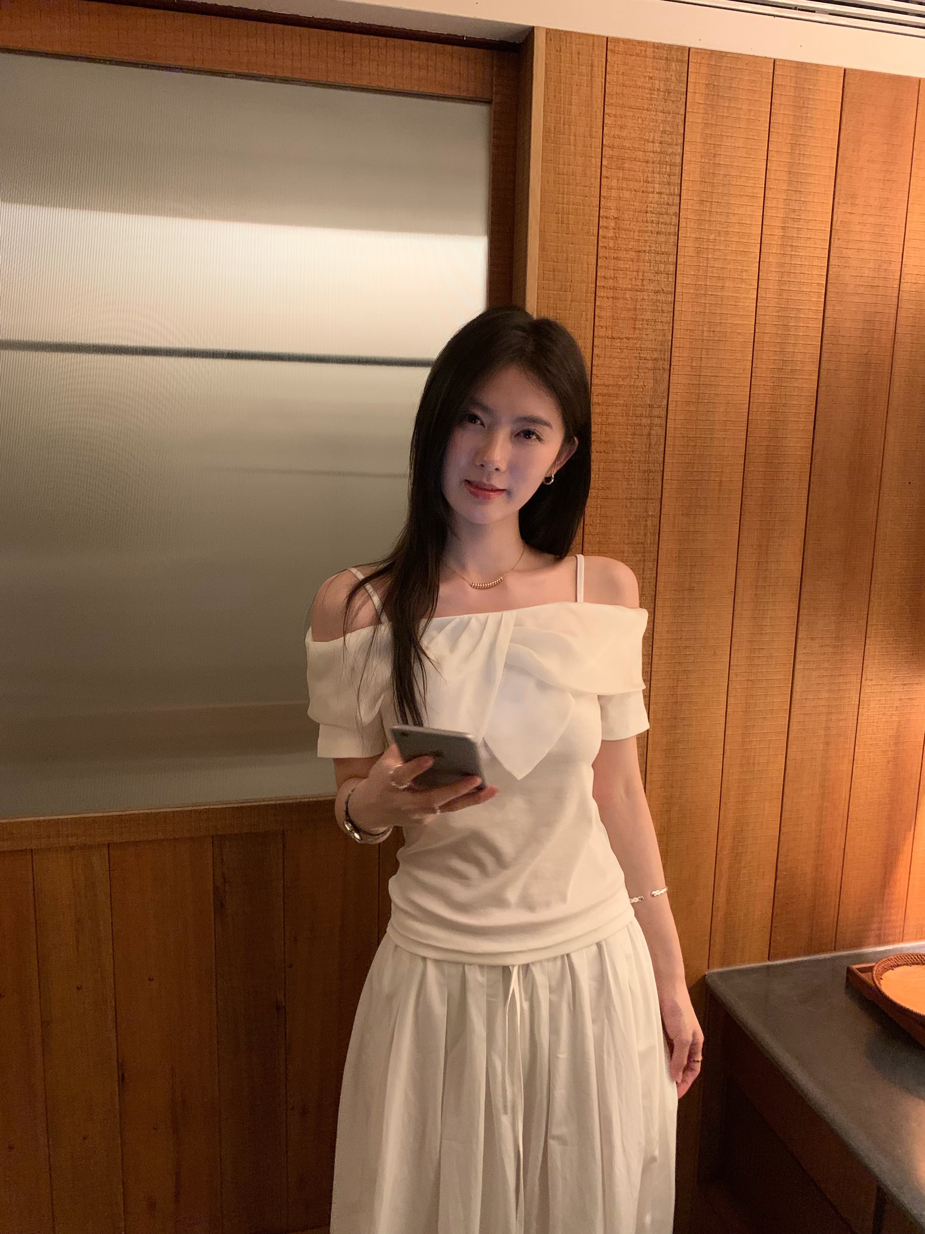 Off Shoulder Ruffle Top for Women | Sweet Korean Style Slim Fit Blouse