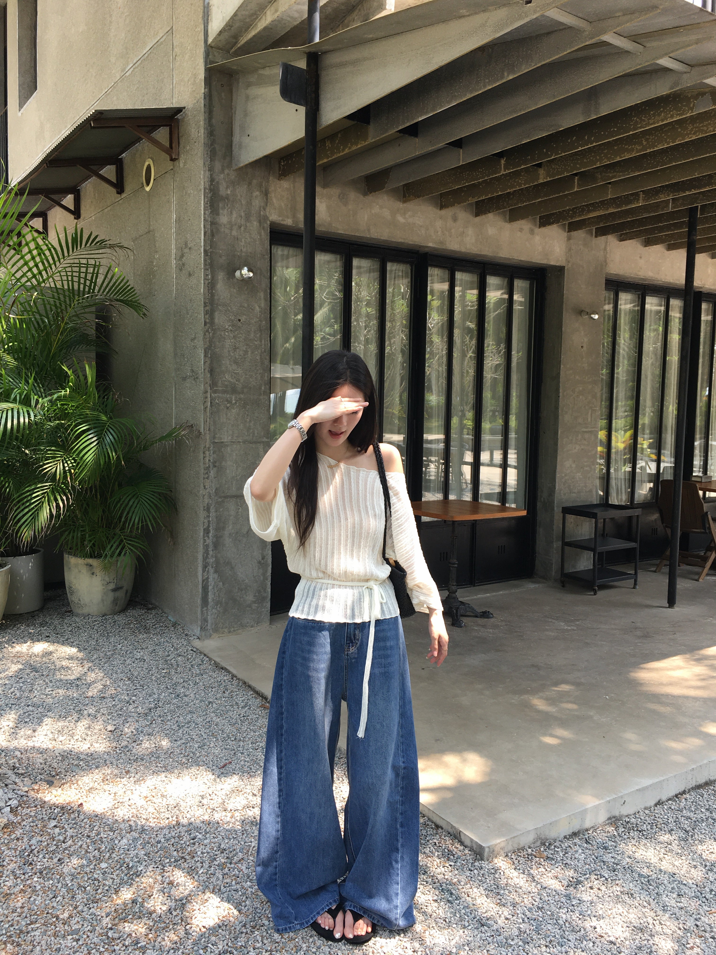 Lightweight Knit Drawstring Top for Women – Soft Elegant Summer Sweater