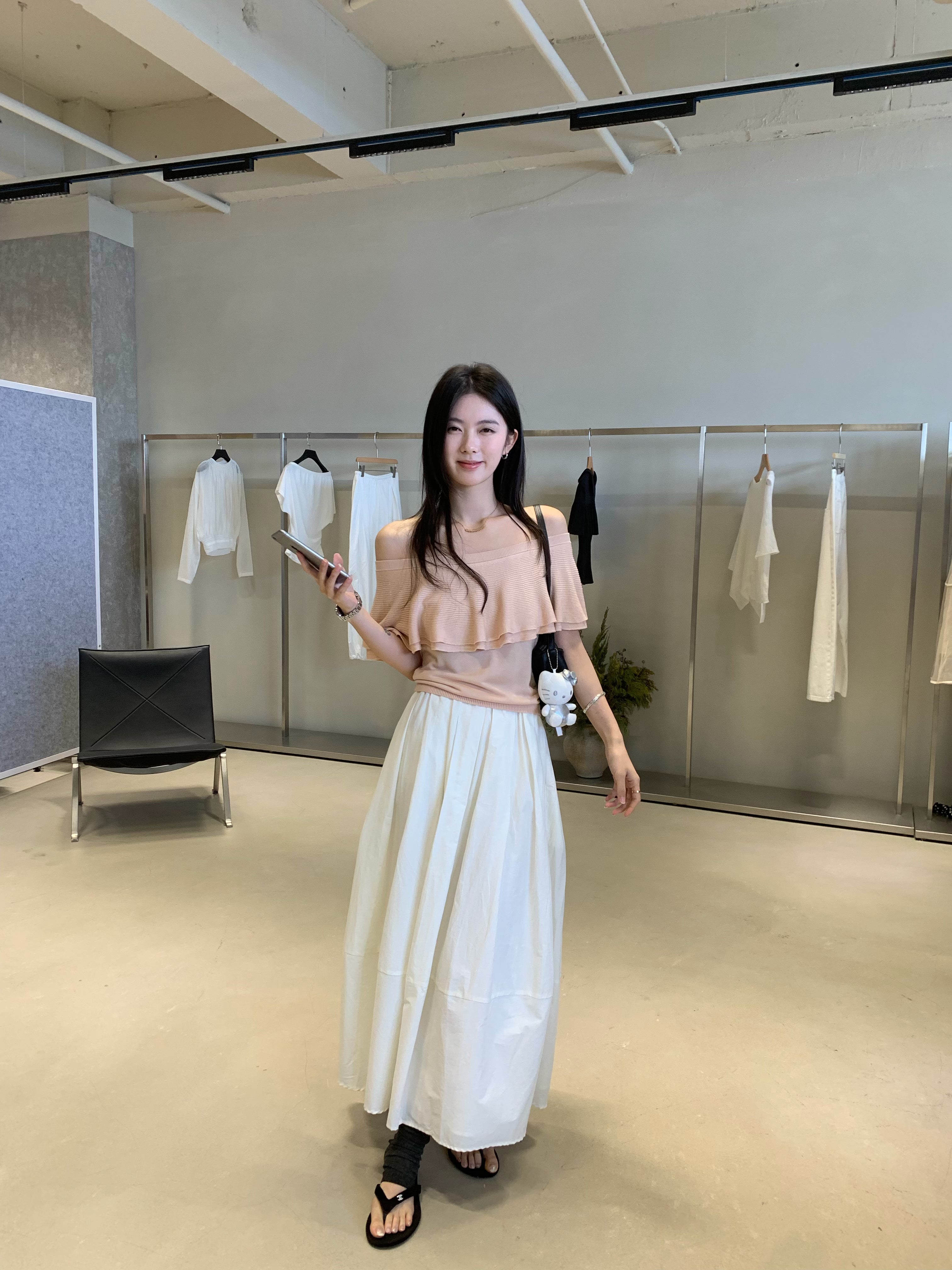Off Shoulder Ruffle Knit Top for Women – Elegant Slim Fit Soft Blouse