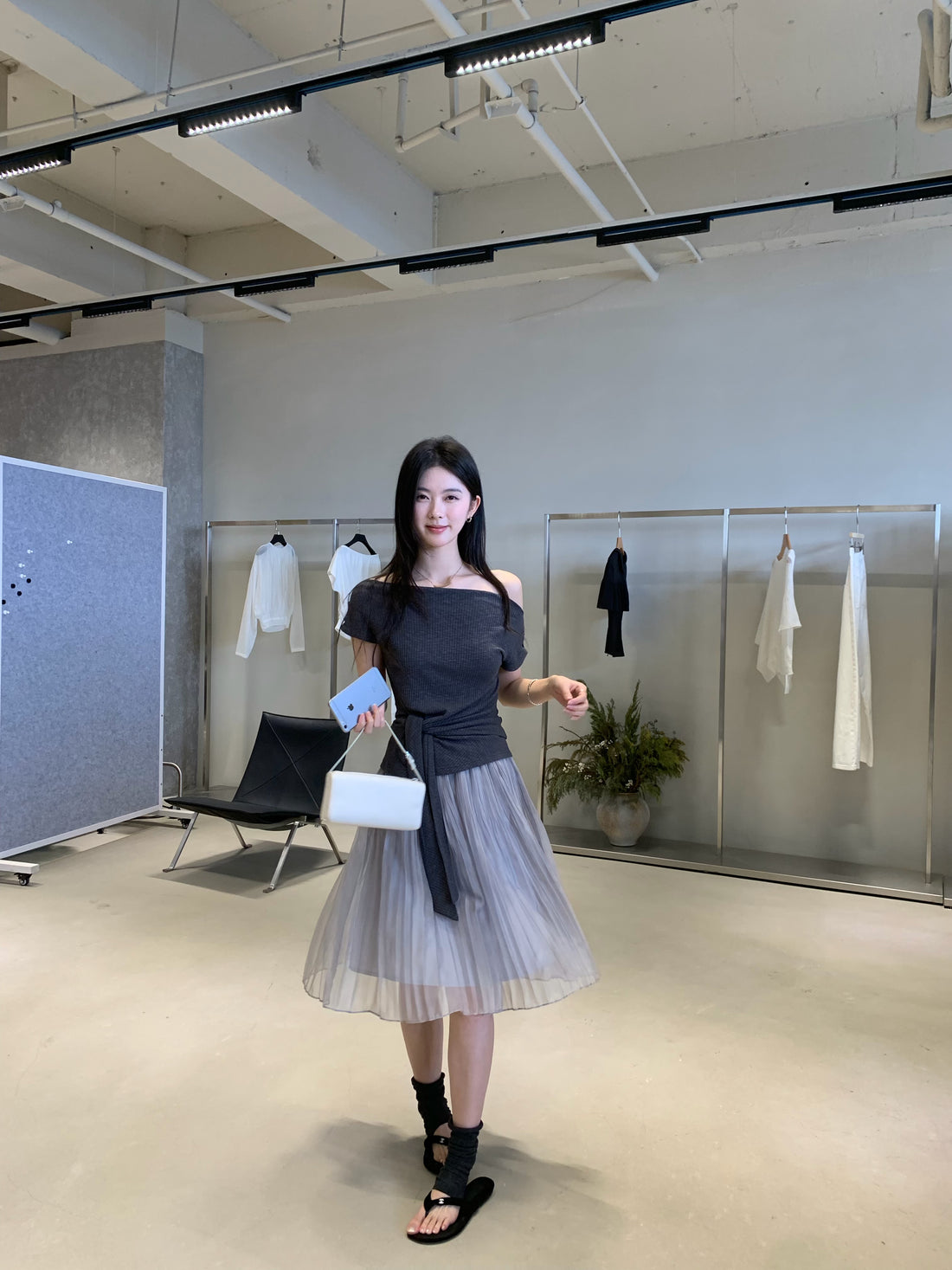 Off Shoulder Knit Top for Women | Slim Fit Korean Style Wrap Tie Shirt