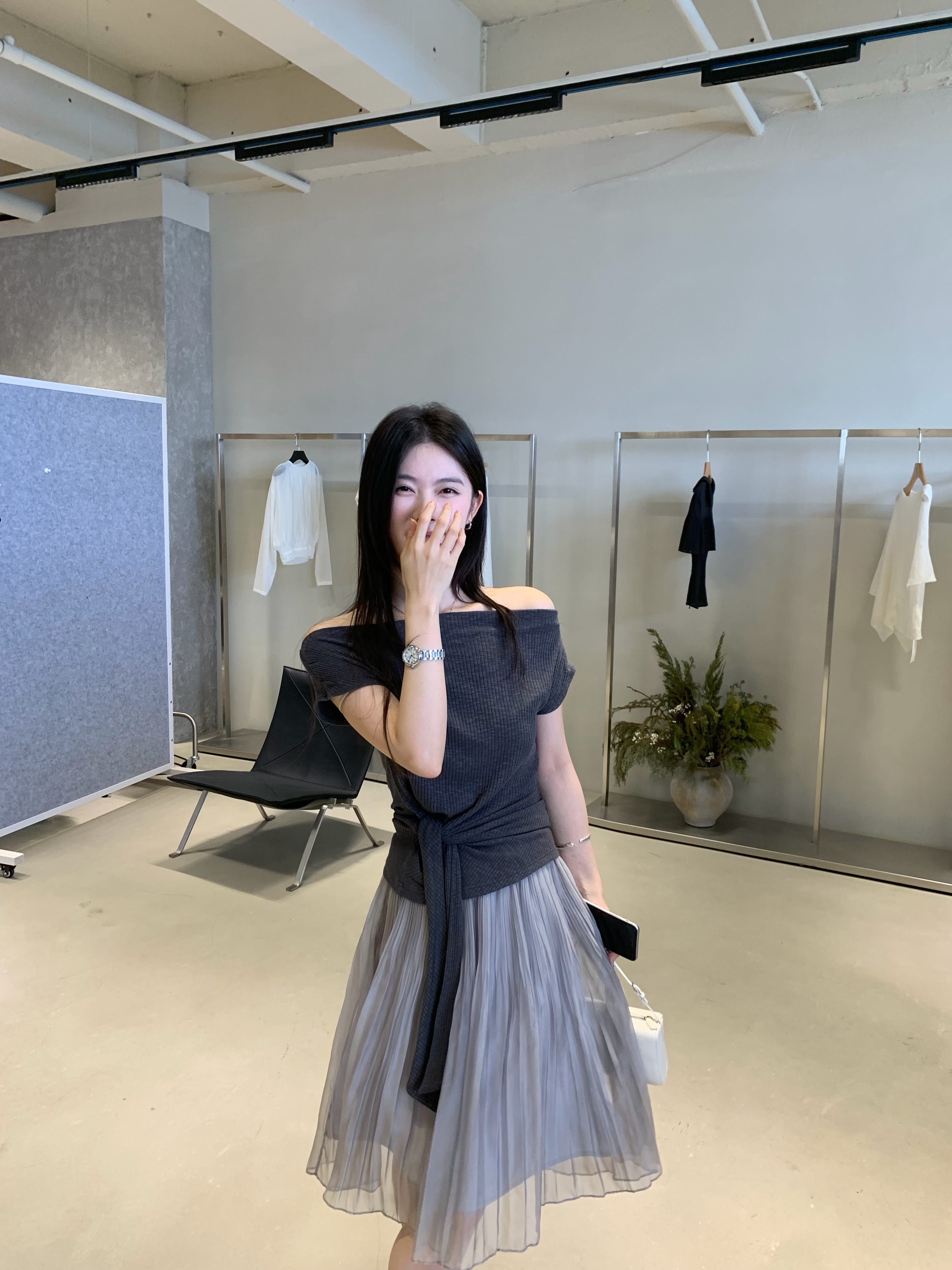 Off Shoulder Knit Top for Women | Slim Fit Korean Style Wrap Tie Shirt