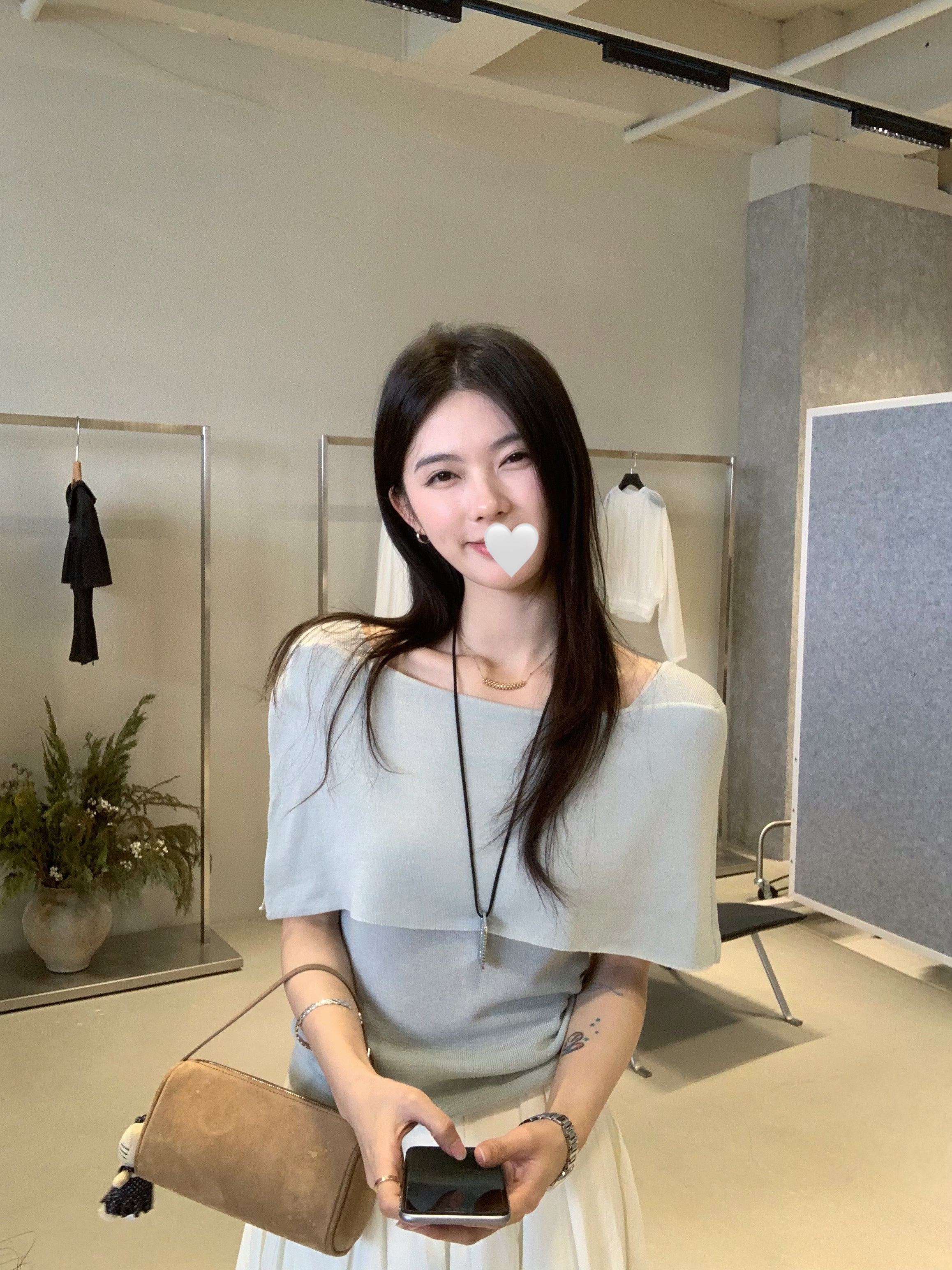 Boat Neck Layered Top for Women – Minimal Elegant Soft Knit Blouse