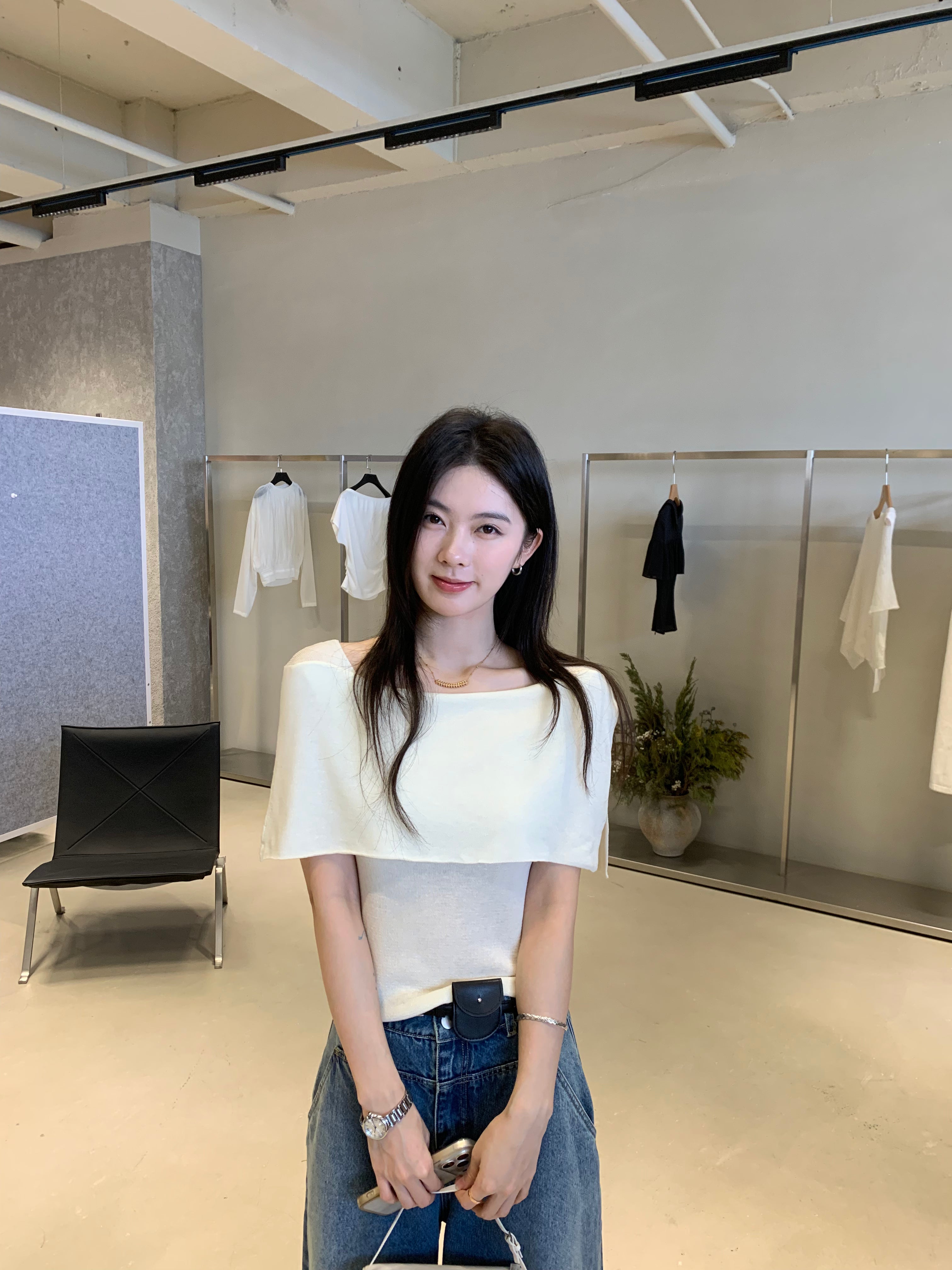 White Off Shoulder Blouse for Women | Elegant Ruffle Korean Style Top