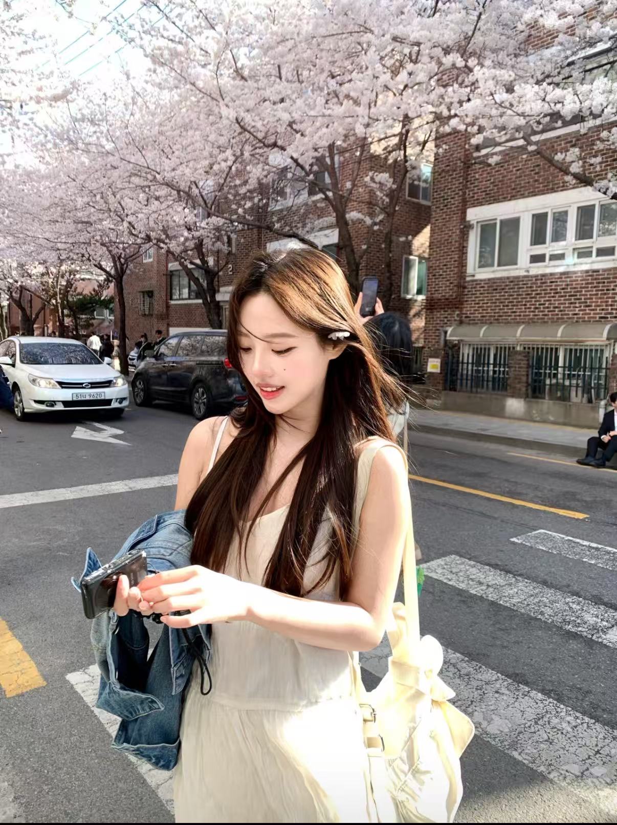 Cute White Cami Mini Dress for Women | Soft Girl Korean Style Summer Dress